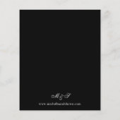 Halloween Lila Blumen- und Schädelhochzeit Flyer (Hinten)