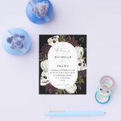 Halloween Lila Blumen- und Schädelhochzeit Flyer (Einzeln)