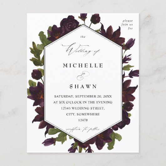 Halloween Lila Blumenhochzeit (Vorderseite)