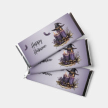 Halloween Lila Candles Bats Spooky Beängstigend