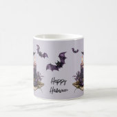 Halloween Lila Candles Bats Spooky Beängstigend Kaffeetasse (Mittel)