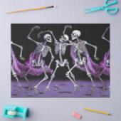 Halloween Lila Dancing Skeletons Gothic Wedding Seidenpapier (Basteln)