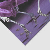 Halloween Lila Dancing Skeletons Gothic Wedding Seidenpapier (Detail)