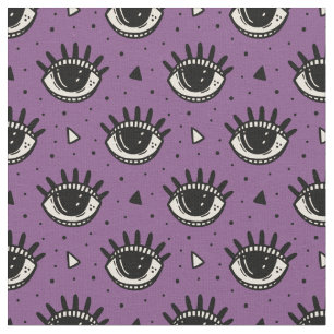 Halloween-Lila Eyeball-Muster Stoff