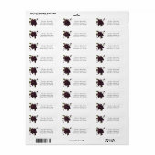 Halloween Lila Floral Return Address Label (Vorne)