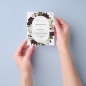 Halloween Lila Floral & Skull Wedding W Flyer (Gruppe)