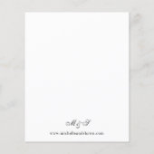 Halloween Lila Floral & Skull Wedding W Flyer (Hinten)