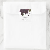 Halloween Lila Floral Vielen Dank Quadratischer Aufkleber (Tasche)