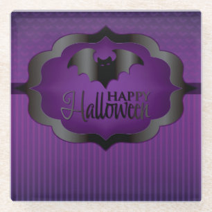 Halloween-lila Glasuntersetzer