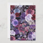 Halloween Lila Gotisches Party Einladung (Rückseite)