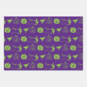 Halloween lila-grün geschenkpapier set (Vorderseite 3)