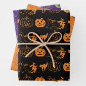Halloween lila-grün geschenkpapier set (Beispiel)