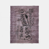 Halloween Lila Grunge Gothic Salem Broom Company Fleecedecke (Vorderseite)