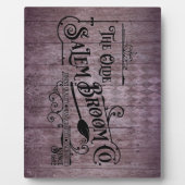 Halloween Lila Grunge Gothic Salem Broom Company Fotoplatte (Vorderseite)