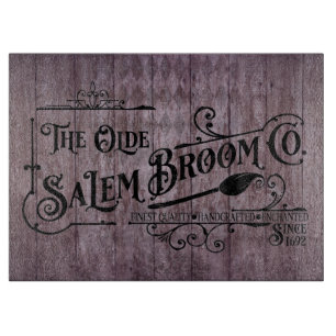 Halloween Lila Grunge Gothic Salem Broom Company Schneidebrett