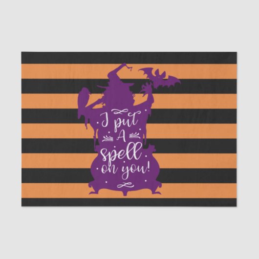 Halloween Lila Hexe, die ich dir zugeschrieben hab Seidenpapier (Vorderseite)