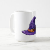 Halloween lila Hexenhut Kaffeetasse (Vorderseite Links)