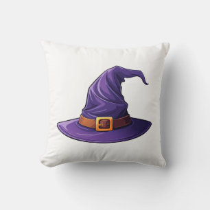 Halloween lila Hexenhut Kissen