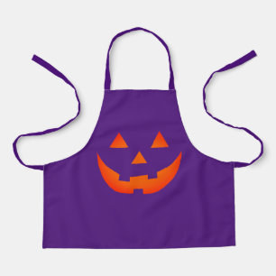 Halloween-lila Kürbislaterne-Kürbis Schürze