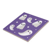 Halloween Lila Niedlich Ghost Pattern Fliese (Seite)