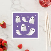 Halloween Lila Niedlich Ghost Pattern Serviette (Beispiel)
