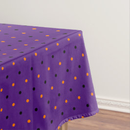 Halloween Lila Orange Black Polka Dots Pattern Tischdecke