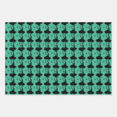 Halloween lila orange und türkis geschenkpapier set (Vorderseite 3)