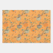 Halloween lila orange und türkis geschenkpapier set (Vorderseite 2)