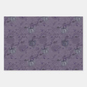 Halloween lila orange und türkis geschenkpapier set (Vorderseite)