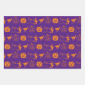 Halloween lila Orangenform Geschenkpapier Set (Vorderseite 3)
