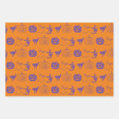Halloween lila Orangenform Geschenkpapier Set (Vorderseite 2)