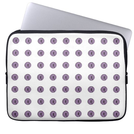 Halloween Lila Polka Dot Eyes Laptopschutzhülle (Vorderseite)
