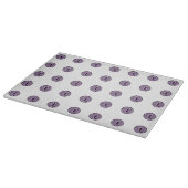 Halloween Lila Polka Dot Eyes Schneidebrett (Ecke)