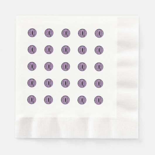 Halloween Lila Polka Dot Eyes Serviette (Vorderseite)