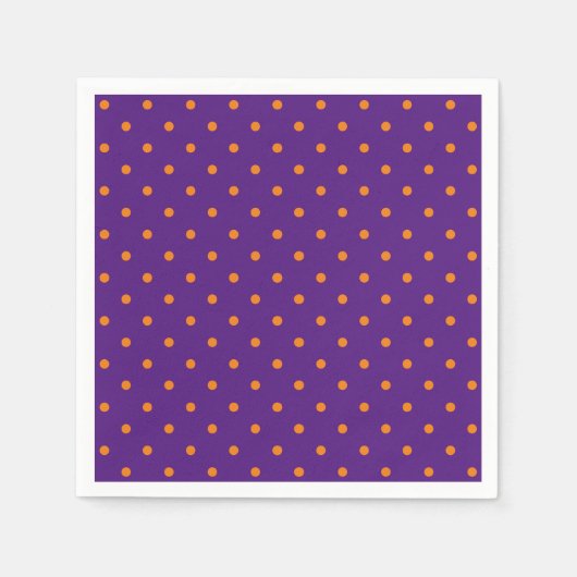 Halloween-lila-Polka-Papier Serviette (Vorderseite)