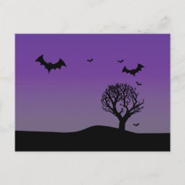 Halloween lila postkarte