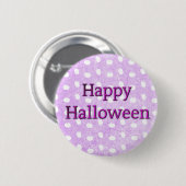 Halloween Lila Pumpkin-Patch-Button Button (Vorne & Hinten)