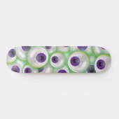 Halloween, lila, schwindendes Monster-Augenbrauen Skateboard (Horizontal)