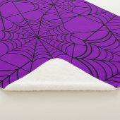 halloween lila Spinnennetz Sherpadecke (3/4)