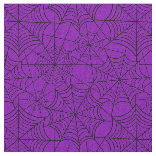 halloween lila Spinnennetz Stoff (Nahaufnahme)