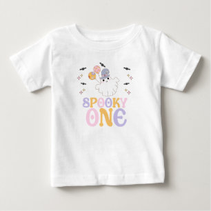 Halloween Lila Spooky Ein Halloween 1. Geburtstag Baby T-shirt
