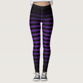 Halloween lila Streifen ombre Leggings (Vorderseite)