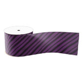 Halloween Lila und Black Diagonal Striped Ribbon Ripsband (Spule)