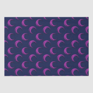 Halloween, lila und blaues Halbmond Seidenpapier