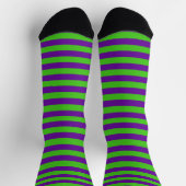 Halloween lila und grün gestreift socken (Oben)