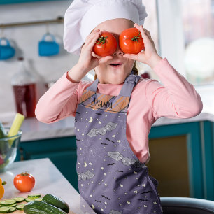 Halloween lila und Orangerspitzige Niedliche Flede Schürze