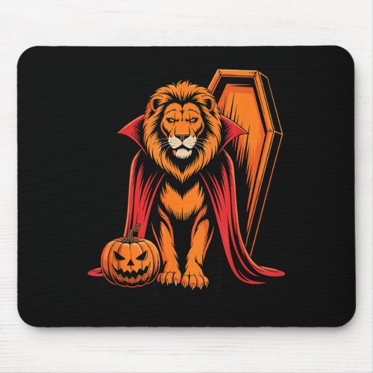 Halloween Lion Coffin Lions  Mousepad (Vorne)