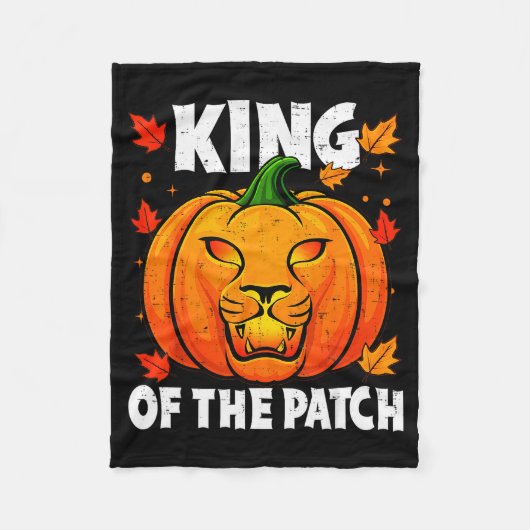 Halloween Lion Pumpkin King Of The Patch Costume M Fleecedecke (Vorderseite)