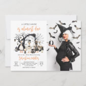 Halloween Little Albern Gänsedusche Foto Einladung (Vorderseite)