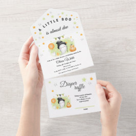 Halloween Little Boo Baby Dusche All In One Einladung